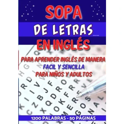 Abbildung von Sopa de letras: en Inglés para niños y adultos Letra grande Juegos aprender manera facil sencilla