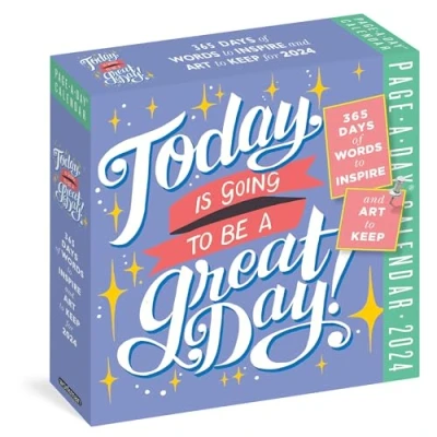 Abbildung von Today Is Going to Be A Great Day! Page Day Calendar 2024: 365 Days of Words Inspire and Art Keep
