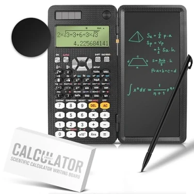 Abbildung von Brandneue Version mit 552 Funktionen,OfficeNest, wissenschaftlicher Taschenrechner Stift und Notizfunktion, Batterie Solarbetrieb, Calculator