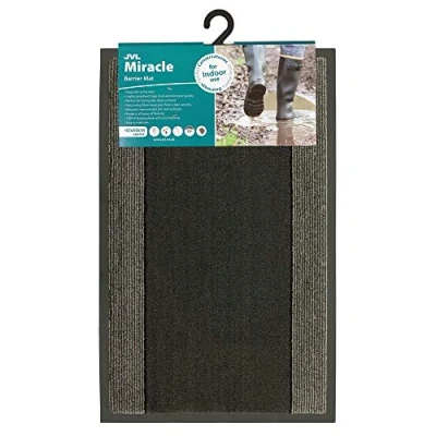 Abbildung von JVL Miracle Barrier Fußmatte, anthrazit/grau gestreift, 40 x 60 cm