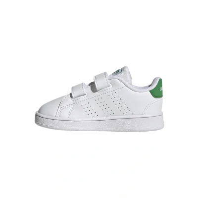 Abbildung von adidas Advantage Lifestyle Court Two Hook and Loop Shoes Tennisschuhe, Cloud White/Green/Core Black, 23.5 EU