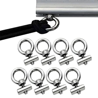 Abbildung von Etomvoop Vorzelt Stopper, 12 mm x 6 mm, Campingzelt, Ausrüstung, Wohnwagen, Zubehör für Wohnmobil (8 Stück)