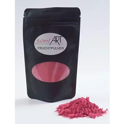 Abbildung von Himbeer Fruchtpulver, gerfriergetrocknet 100 g mit Rezeptvorschlag