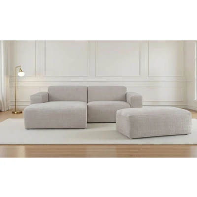 Abbildung von OTTO home Ecksofa "Koa,228cm, L Form, Modulsofa, Webstoff, Cord, Struktur, Chenille"