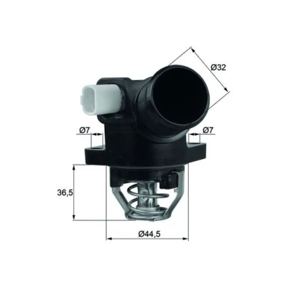 Abbildung von MAHLE ORIGINAL TM 32 103 Kühlwasserthermostat mit Dichtung PEUGEOT: 207 Schrägheck, SW, 1007 CITROËN: C2 Schrägheck