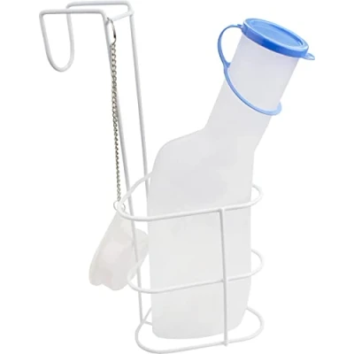 Abbildung von Medi Inn Urinflasche PP 1000 ml für Männer milchig mit Betthalter