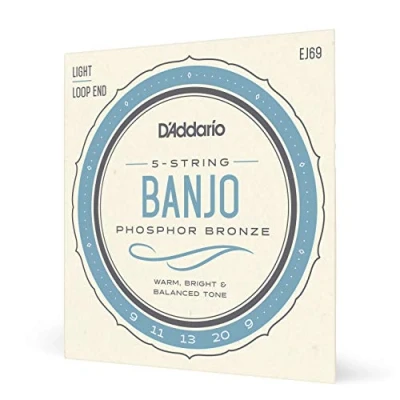 Abbildung von D&#039;Addario EJ69 Phosphor Bronze 5 String Saitensatz für Banjo/Tenor Gitarre
