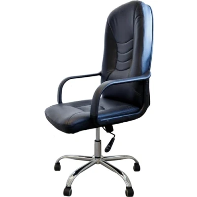 Abbildung von BRASQ Ergonomischer Bürostuhl Comfort OC500, hochwertigem Kunstleder, pflegeleicht, höhenverstellbar, Schreibtischstuhl mit Verstellbarer Sitzhöhe, maximale Tragkraft 150 kg