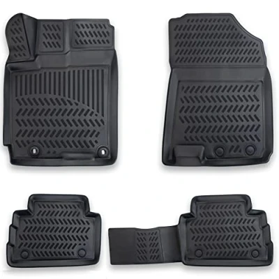 Abbildung von Design 3D Gummimatten Set für Hyundai KONA ab 2017 (PASST Nicht IN Elektro) Extra hoher 5cm Rand
