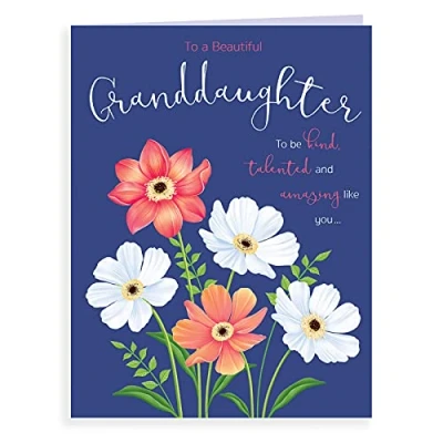 Abbildung von Piccadilly Greetings Koko Designs K70006 Geburtstagskarte für Enkelin, 20,3 x 15,2 cm