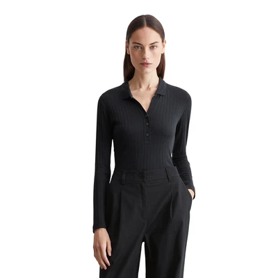 Abbildung von Marc O&#039;Polo Regular AUS Poloshirt, Damen, Größe: Large, Deep night blue
