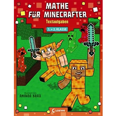 Abbildung von Mathe für Minecrafter Textaufgaben: Mathematik Nachhilfe Jungen und Mädchen in der 1. 2. Klasse