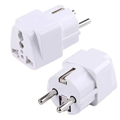 Abbildung von EU to US/UK/AU Steckdosen Konverter, AC 250V 10A Reisestecker Steckdosenadapter, European Power 2pin/3pin Universal Stecker/Buchsen Konverter Adapter(Weiß)