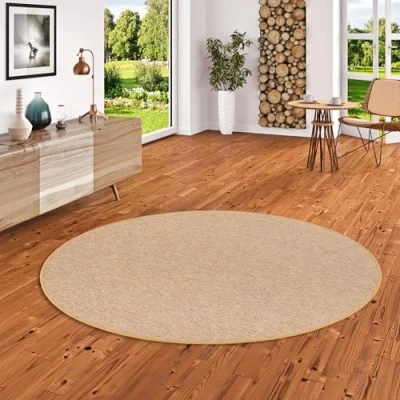 Abbildung von Snapstyle Natur Sisal Optik Teppich Taff Nuss Rund 7 Größen