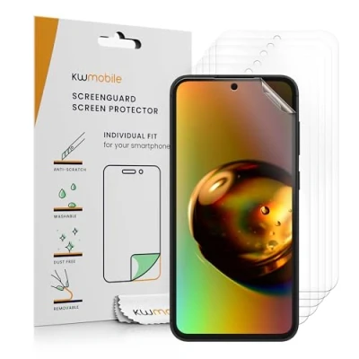 Abbildung von kwmobile 6X Displayschutzfolie kompatibel mit Samsung Galaxy S23 FE Folie klare Schutzfolien Set in transparent