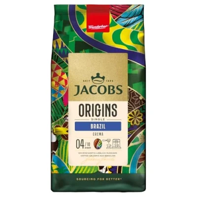 Abbildung von Jacobs Origins Brazil Kaffeebohnen 1kg Lieblich Nussiger Geschmack aus Brasilien, Arabica &amp; Robusta Bohnen, Intensität 4/10, ideal für Caffè Crema
