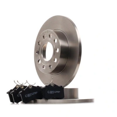 Abbildung von RIDEX 3405B1259 Bremsscheiben und beläge Hinterachse voll VOLKSWAGEN: Golf 6, 7 Schrägheck, 5 AUDI: A3 Sportback