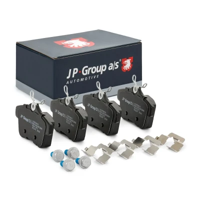 Abbildung von JP GROUP 3163700410 Bremsbelagsatz Hinterachse exkl. Verschleißwarnkontakt PEUGEOT: 3008 I, 5008 508 I SW, CITROËN: C4 II Schrägheck