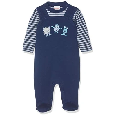 Abbildung von Schnizler Baby Jungen Strampler set Interlock 2 teilig Kleine Monster 813151, 11 Marine, 56