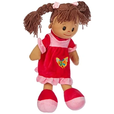 Abbildung von Heunec® Stoffpuppe Poupetta Lucy mit braunem Haar 50 cm