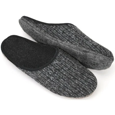 Abbildung von Pantoffelmann Pantoffeln Filzsohle leichte Filzpantoffel Herren Damen Hausschuhe Pantoffel (1 Paar) für Laminat und Parkettfußböden