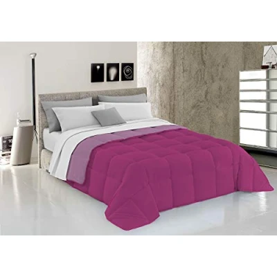 Abbildung von Italian Bed Linen Wintersteppdecke Elegant, Mikrofaser, Lille/Fuchsie, 260x260cm