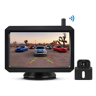 Abbildung von BOSCAM K7 Drahtlos Digital Rückfahrkamera Set mit Eingebautem Funksender, 5&quot; LCD Monitor, Kabellose IP68 Wasserdichter Kamera, Nachtsicht für Kfz, SUV, Van, Campingbus, Anhänger