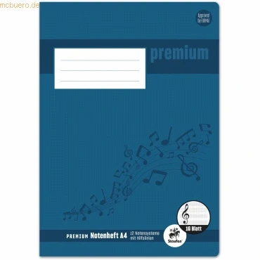 Abbildung von 25 x Staufen Notenheft Premium A4 8 Blatt Lineatur 12