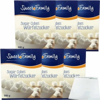 Abbildung von Nordzucker Sweet Family Würfelzucker 6er Pack (6x500g Packung) + usy Block