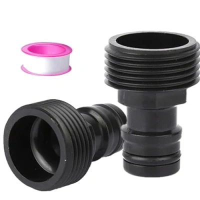 Abbildung von 3/4 Zoll Schnellkupplung 1/2 Schlauchanschluss Wasserhahn Adapter für Gartenschlauchanschluss