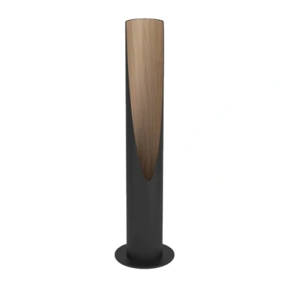 Abbildung von EGLO Tischlampe Barbotto, Tischleuchte mit indirekter Beleuchtung, Wohnzimmerlampe aus Metall in Schwarz und Holz Eiche, inkl. GU10 Leuchtmittel, 40 cm, FSC zertifiziert, warmweiß