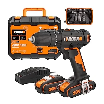 Abbildung von Worx Akku Schlagbohrschrauber &quot;WX370&quot;, (Set), 2 Gang Getriebe, Bohrstufe + Schlagfunktion, inkl. Akkus &amp; Ladegerät