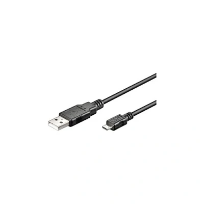 Abbildung von Goobay 95735 USB A auf Micro B Kabel 0,3m / Handykabel 480 Mbits Ladekabel 2.0 zu Type Stecker Adapterkabel Kupferleiter Schwarz 0,3 Meter