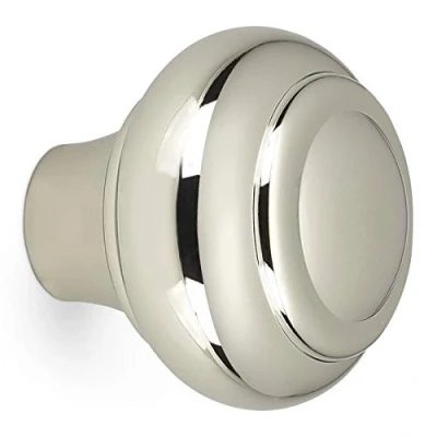 Abbildung von SO TECH® Möbelknopf Schrankknopf SW93 Ø 40 mm rund Chrom poliert, Küchenknopf Knopf Knauf incl. Schraube