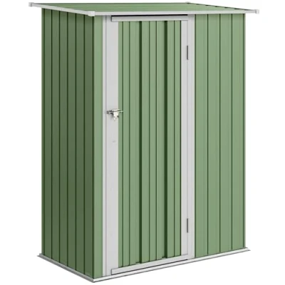 Abbildung von Gartenhaus Metallgerätehaus mit Tür für den Außenbereich Grün