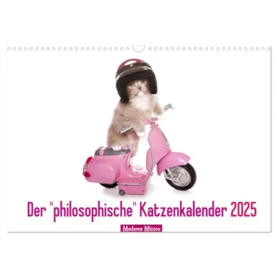 Abbildung von Der &quot;philosophische&quot; Katzenkalender 2025 (Wandkalender DIN A3 quer), CALVENDO Monatskalender