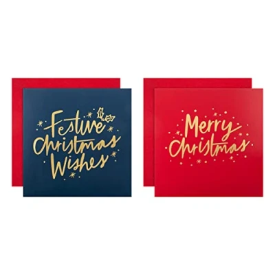 Abbildung von Hallmark Weihnachtskarten, 25572274, in 2 festlichen Text Designs, 16 Stück
