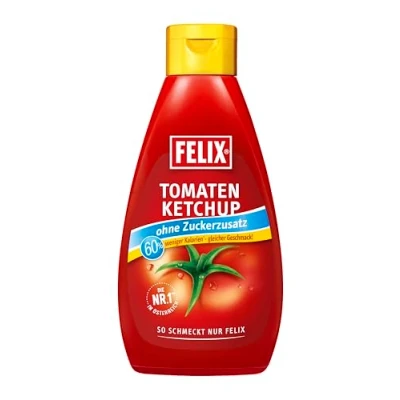 Abbildung von Felix Ketchup Zuckerreduziert ohne Zuckerzusatz 60% weniger Zucker Familienpackung 6 x 960 g