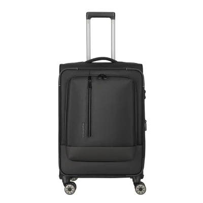 Abbildung von Travelite Crosslite 4w Trolley M Schwarz Koffer mit 4 Rollen Weichgepäck