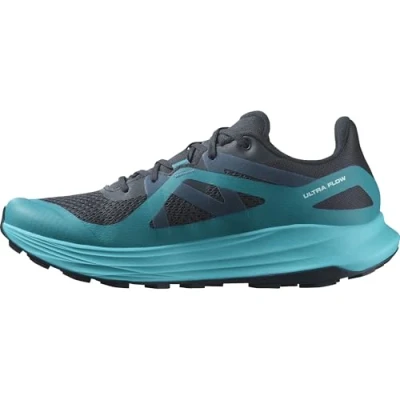 Abbildung von Salomon Ultra FLOW Laufschuh Trail, Herren, Größe: 46 2/3, Carbon/tahitian tide/deep dive Textil/synthetik