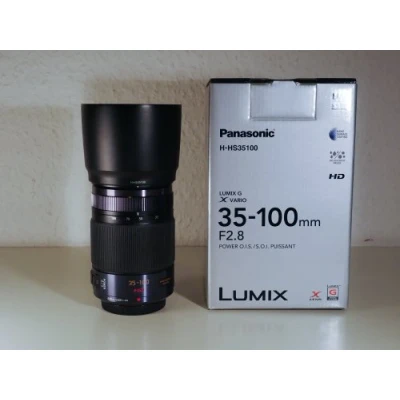 Abbildung von Panasonic H HS35100E LUMIX G X Vario Telezoom 35 100 mm F2.8 Objektiv (70 200 KB, Power O.I.S. Bildstabilisator, Staub /Spritzwasserschutz) schwarz