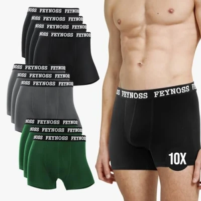 Abbildung von feynoss Boxershorts Herren 10 Pack,Unterhosen Männer,Herren Unterhosen,Boxershorts Baumwolle,4XL