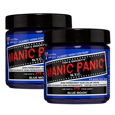 Abbildung von Manic Panic Blue Moon Classic Creme, Vegan, Cruelty Free, Semi Permanent Hair Dye 118ml