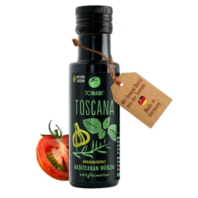Abbildung von Tomami Toscana Würzsauce 90ml Italienische Gewürze &amp; Umami Geschmack Für Pasta Saucen, Fleisch Fisch Vegan, Glutenfrei, Sojafrei, Laktosefrei