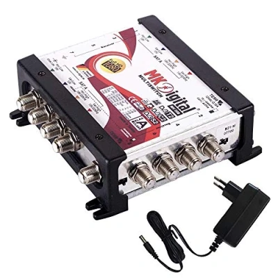 Abbildung von MK Digital MV Serie Multischalter, Multiswitch SAT Verteiler kaskadierbar (FullHD, HDTV, 4K, UHD, 8K) … (5/8 Multischalter)