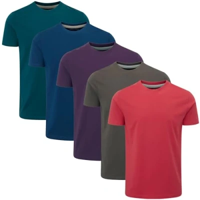Abbildung von Charles Wilson 5er Packung Einfarbige T Shirts mit Rundhalsausschnitt (3XL, Core Essentials Type 23)