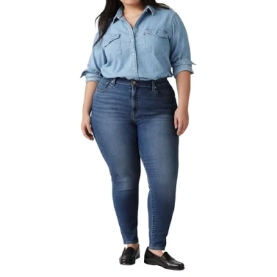 Abbildung von Levi&#039;s 721 Skinny Jeans mit hohem Bund (Plus Größe) Damen Blau /