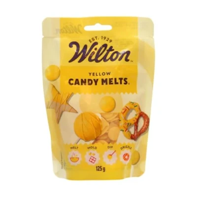 Abbildung von Wilton Candy Melts Gelb: Schmelzende Glasur mit Süßem, Cremigem Geschmack zum Gießen, Dippen und Dekorieren für Cake Pops, Keksen, Pralinen Kuchen 125 g