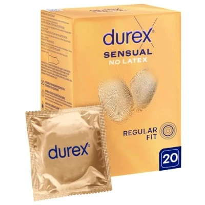Abbildung von Durex Sensual No Latex, latexfreie Kondome, 20 Stück