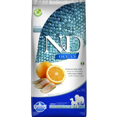 Abbildung von N&amp;D Ocean Hundefutter Hering medium/maxi 12 kg